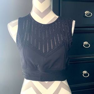 Fabletics textured crop workout top. Size medium.